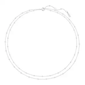 Ania Haie Silver Double Chain Bead Station Necklace