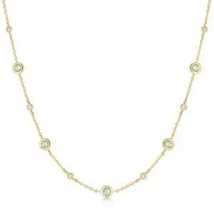 Ania Haie Gold Mint Green Station Necklace