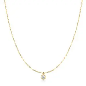 Ania Haie Gold Classic Bezel-Set Solitaire Pendant