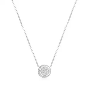 Ania Haie Silver Reversible Pavé Moon Evil-Eye Necklace