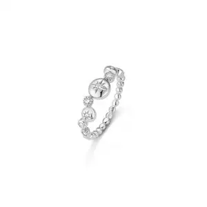 Ania Haie Silver Starburst Zig-Zag Ring