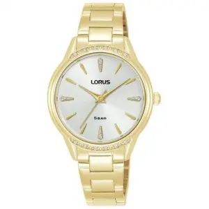Lorus Gold Plated Ladies Cubic Zirconia Watch