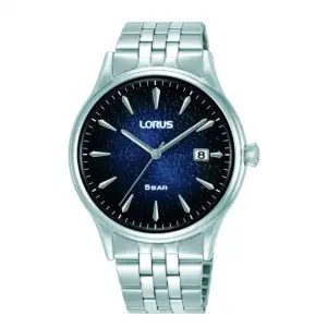 Lorus Gents Stainless Steel Bracelet and Blue Dial Watch