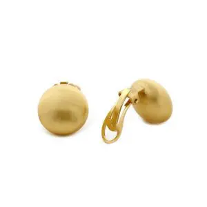 Aquaforte I Classici Clip On Satin Finish Stud Earrings