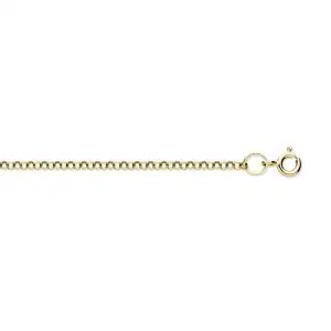 9k Gold Round Belcher Mini Chain 18"