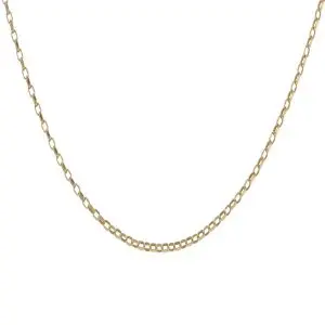 9k Gold Semi Solid Diamond Cut Oval Belcher Chain