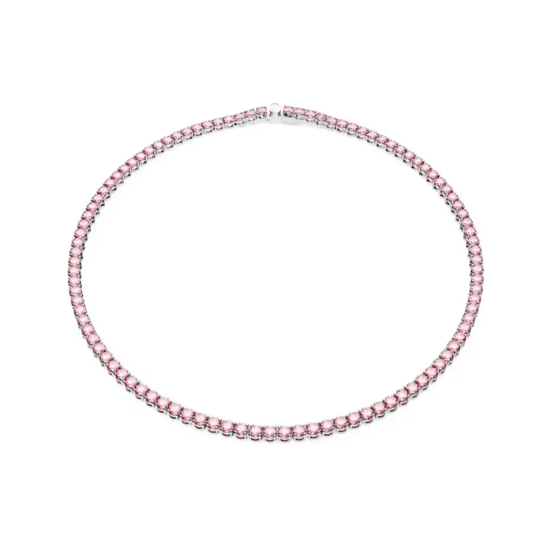 Swarovski Matrix Tennis Pink Necklace