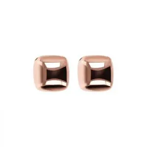Bronzallure Polished Square Stud Earrings