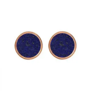 Bronzallure Shiny Round Onix Gem Earrings