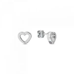 Tommy Hilfiger Silver Open Heart Studs