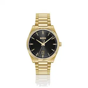 BOSS Cheswick Gold Fluted Bezel Watch