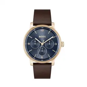 BOSS Contender Rose Leather Watch