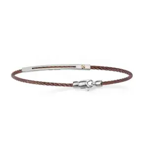 Salvatore Bersani B-Joy Brown Braided Steel Bracelet