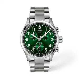 Tissot Chronograph 42mm Green Dial Steel Bracelet