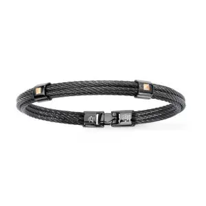 Salvatore Bersani B-Joy Black Steel & Rose Gold Detail Bracelet