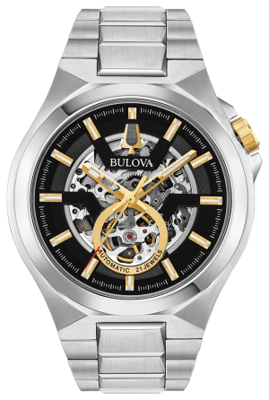 Bulova Gents Maquina Automatic Skeleton Watch