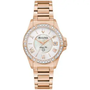 Bulova Marine Star Diamond Watch Rose Watch