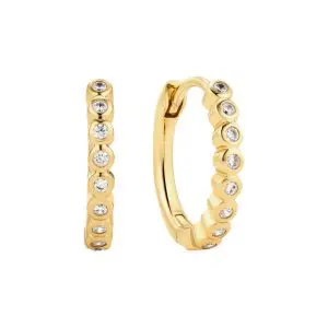 Sif Jakobs Gold Sarzana Gilded Huggie Hoops