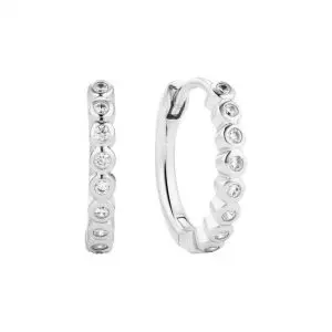 Sif Jakobs Silver Sarzana Huggies Earrings