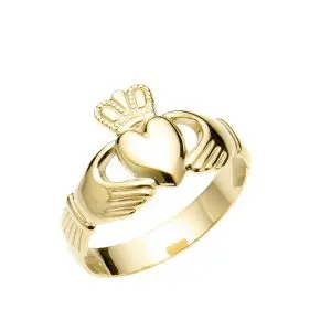 Fallers 9K Gold Heavy Men's Claddagh Ring