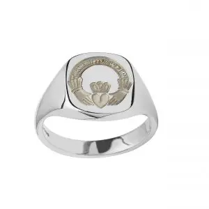 Silver Seal Claddagh Ring