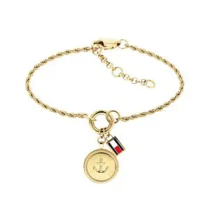 Tommy Hilfiger Nautical Charms Gold Anchor Rope Bracelet