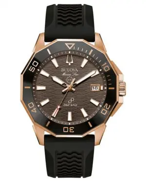 Bulova Marine Star Precisionist Rose Gold Brown Dial Watch