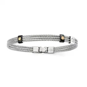 Salvatore Bersani B-Joy Black PVD & Steel Three Strand Men's Medium Bracelet