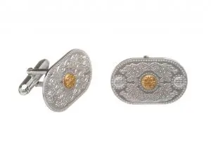 House of Lor Arda Sterling Silver & Gold Cufflinks - Small