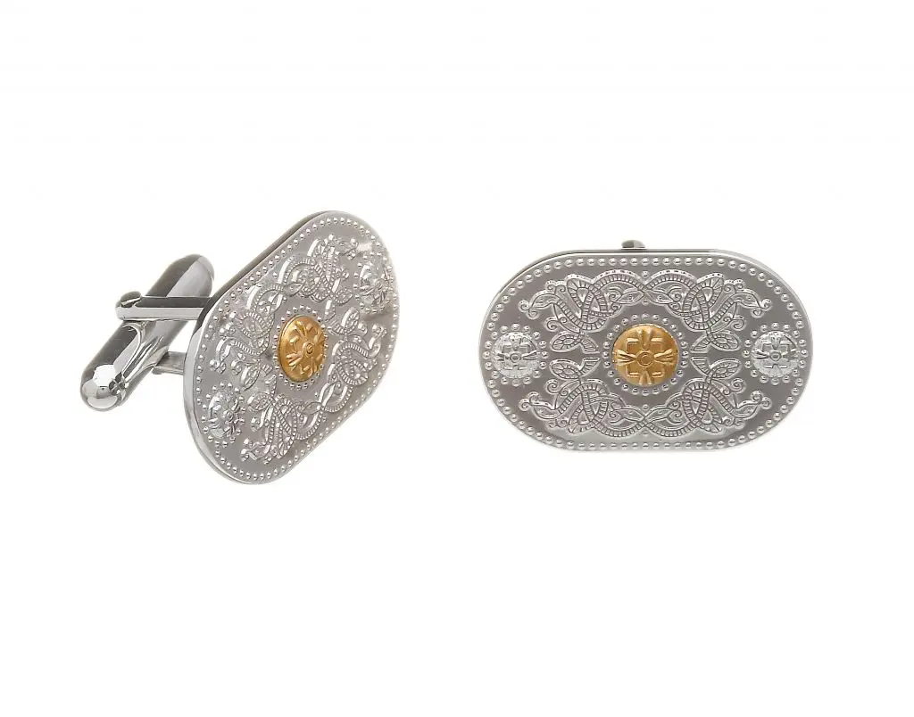 House of Lor Arda Sterling Silver & Gold Cufflinks - Small