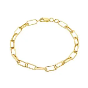 9K Gold Hollow Faceted Paper Bracelet