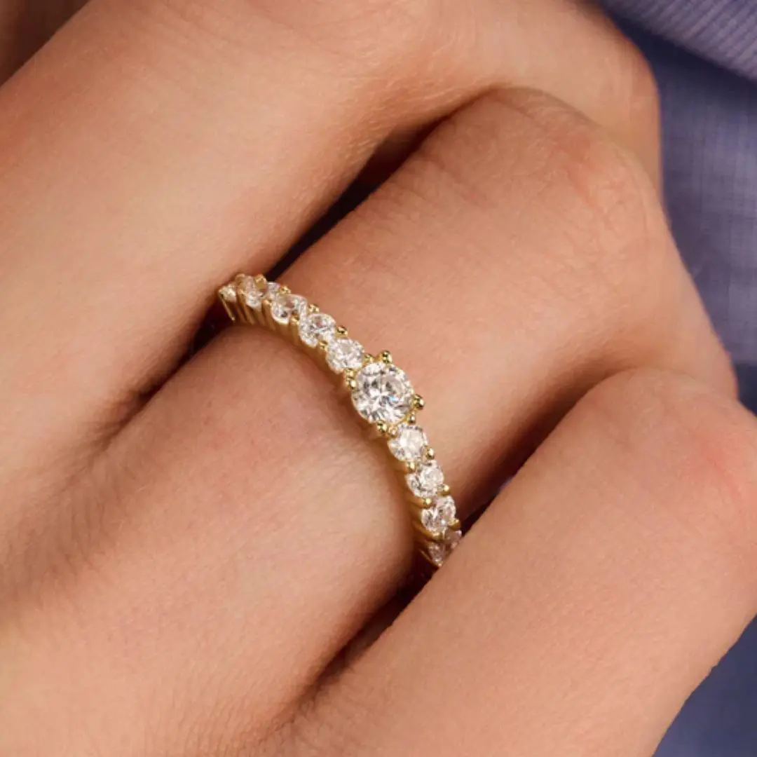 Ti Sento Cubic Zirconia Tennis Ring - Image 6