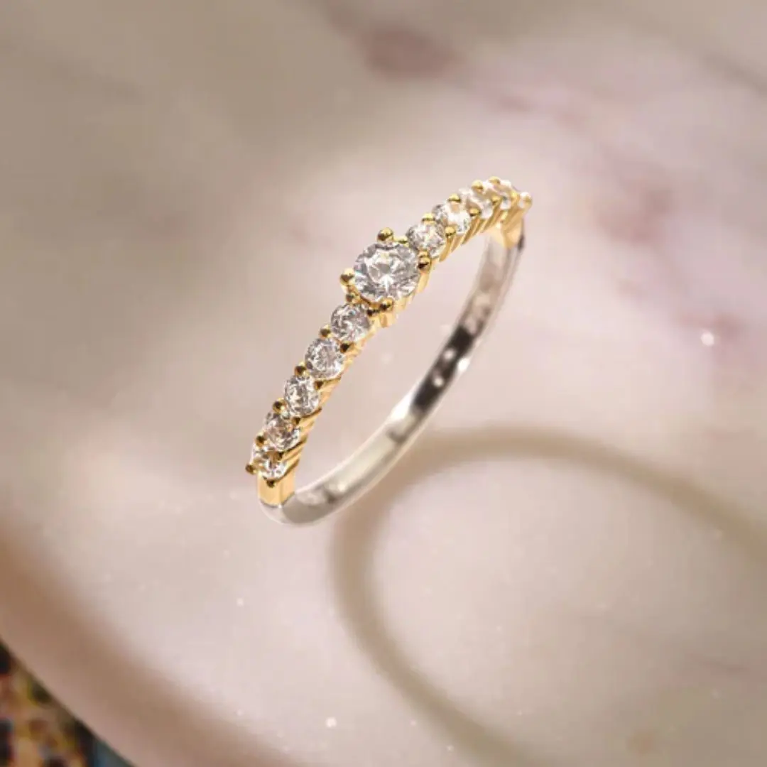 Ti Sento Cubic Zirconia Tennis Ring - Image 4