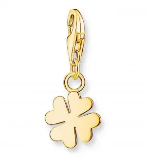 THOMAS SABO Gold Plated Four Leaf Clover Charm