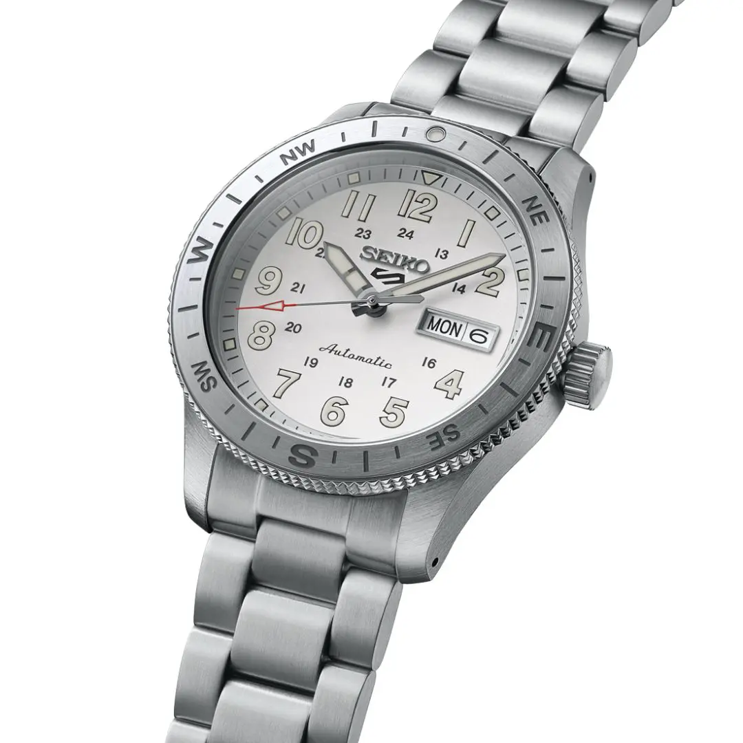 Seiko 5 Sports Field Explorer White Dial Watch - Image 2