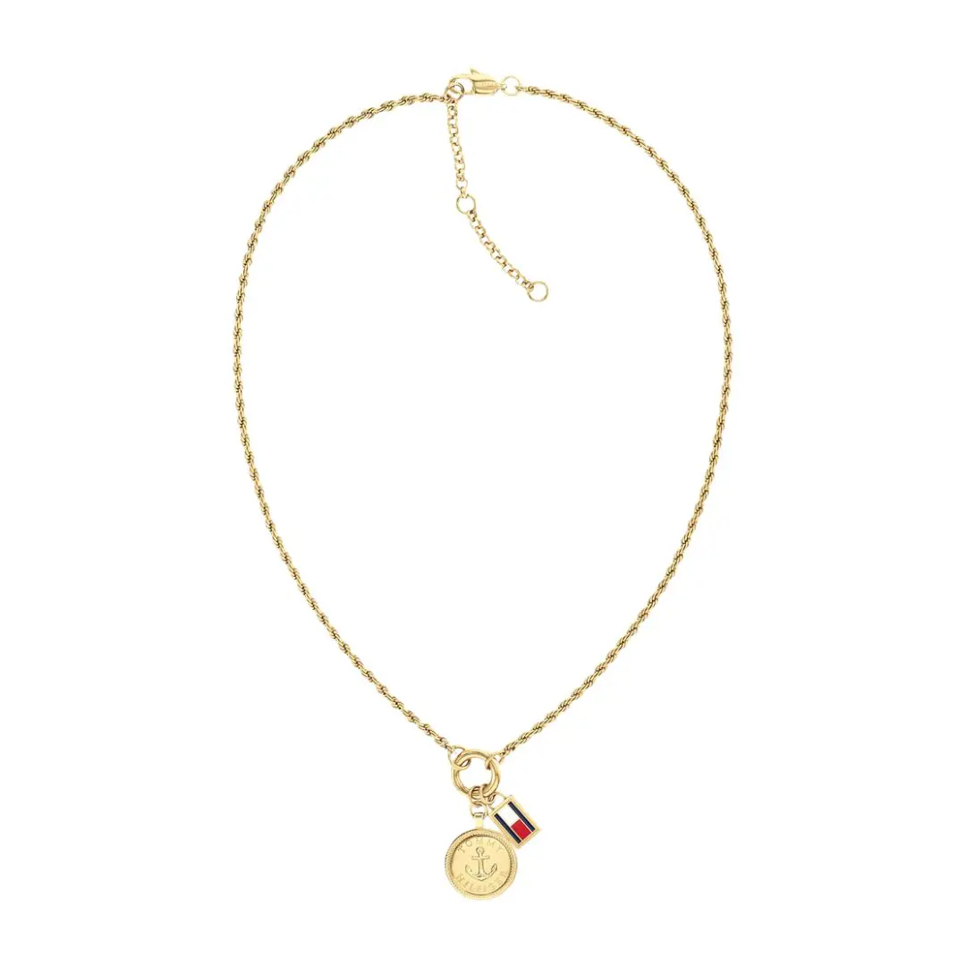 Tommy Hilfiger Gold Plated Nautical Rope Necklace - Image 2