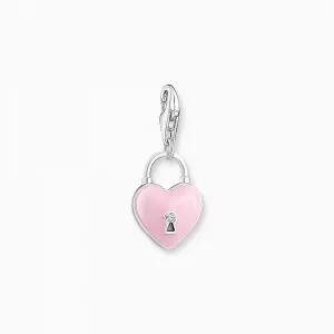 THOMAS SABO Pink Enamel Heart Be Mine Charm