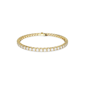 Swarovski Gold Plated Matrix Tennis Bracelet-Medium