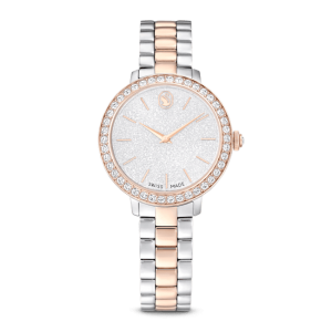 Swarovski Matrix Silver And Rose Gold Tone Watch