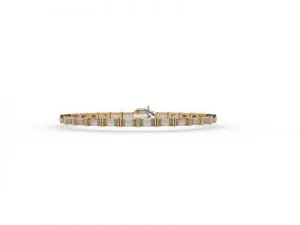 Ti Sento Two Tone Baguette CZ Bracelet