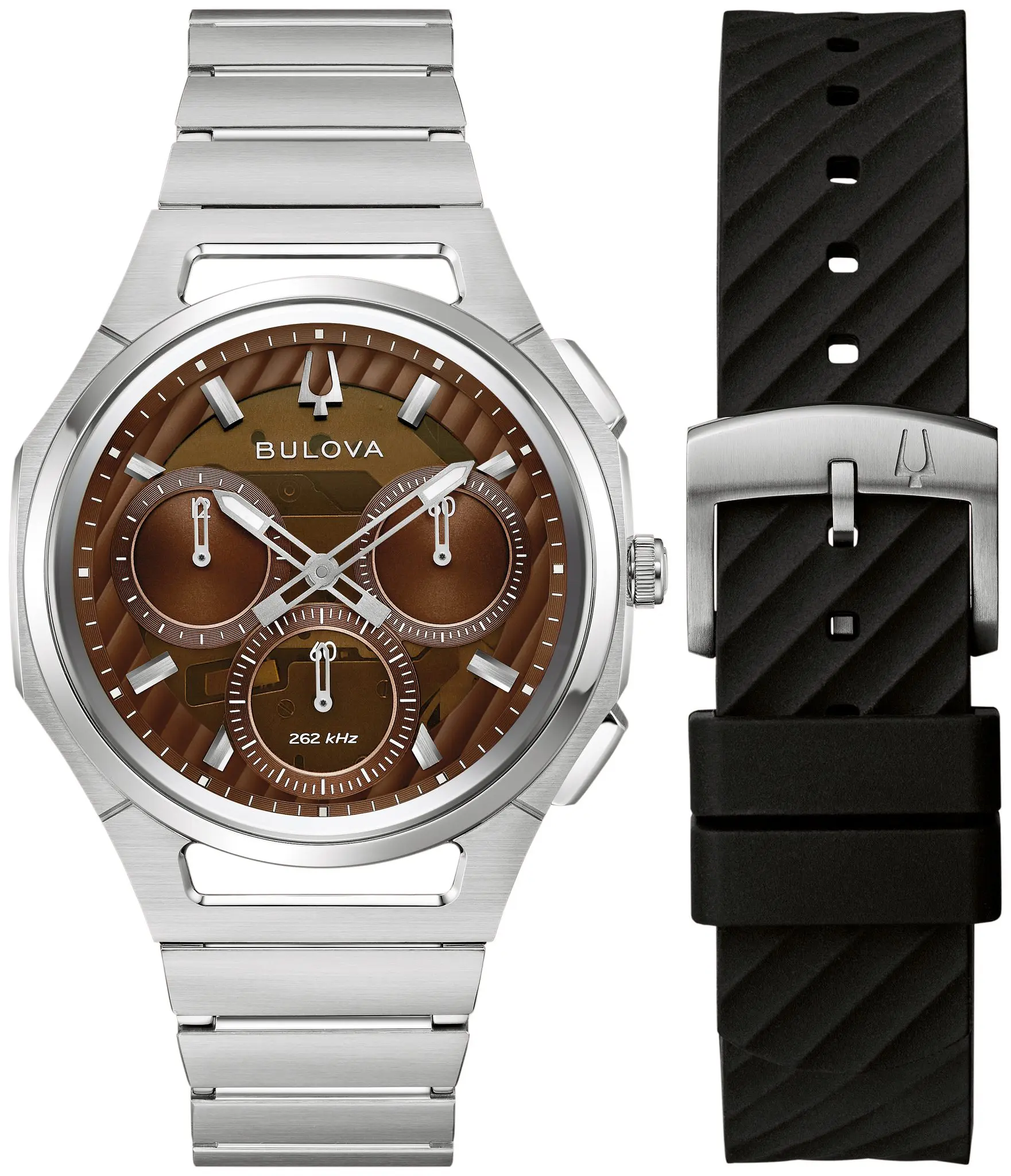 Bulova Gents Curve 41mm 10th Anniversary Stainless Steel Watch - Image 5