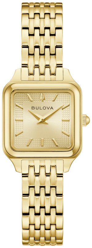 Bulova Square Ladies Sutton Gold Plated Watch
