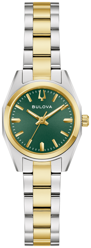 Bulova Ladies Surveyor Mini Two Tone Green Dial Watch