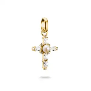 THOMAS SABO Gold Plated Vintage Cross Charm Pendant