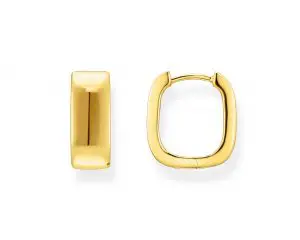 THOMAS SABO Essential Gold Plated Angular Hoops