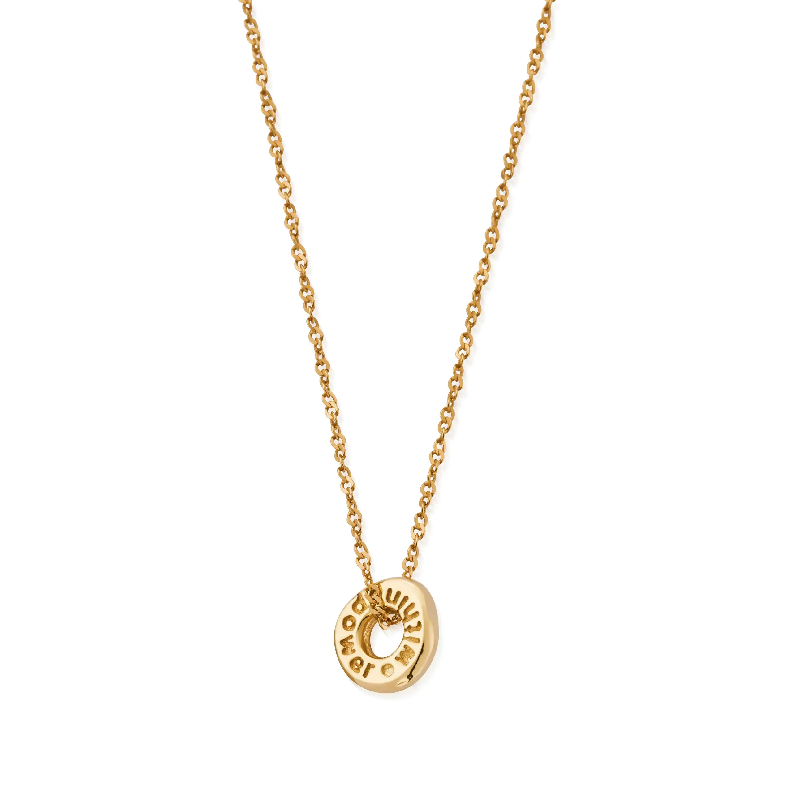 ChloBo Gold Tiwsted Rope Chain Power Within Necklace
