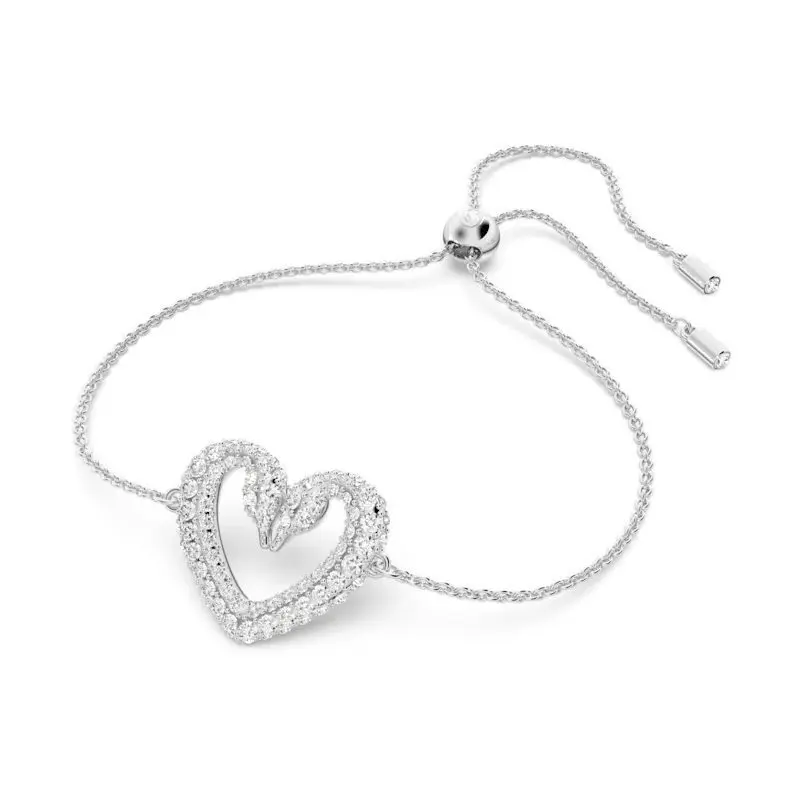 Swarovski Una Bracelet Heart, Small, White - Image 3