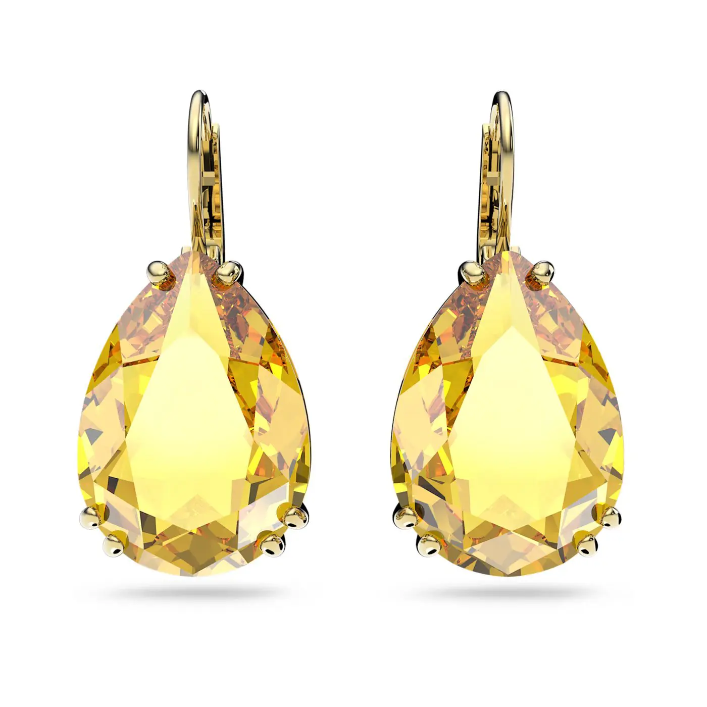 Swarovski Millenia Yellow Drop Earrings Pear Cut - Image 3