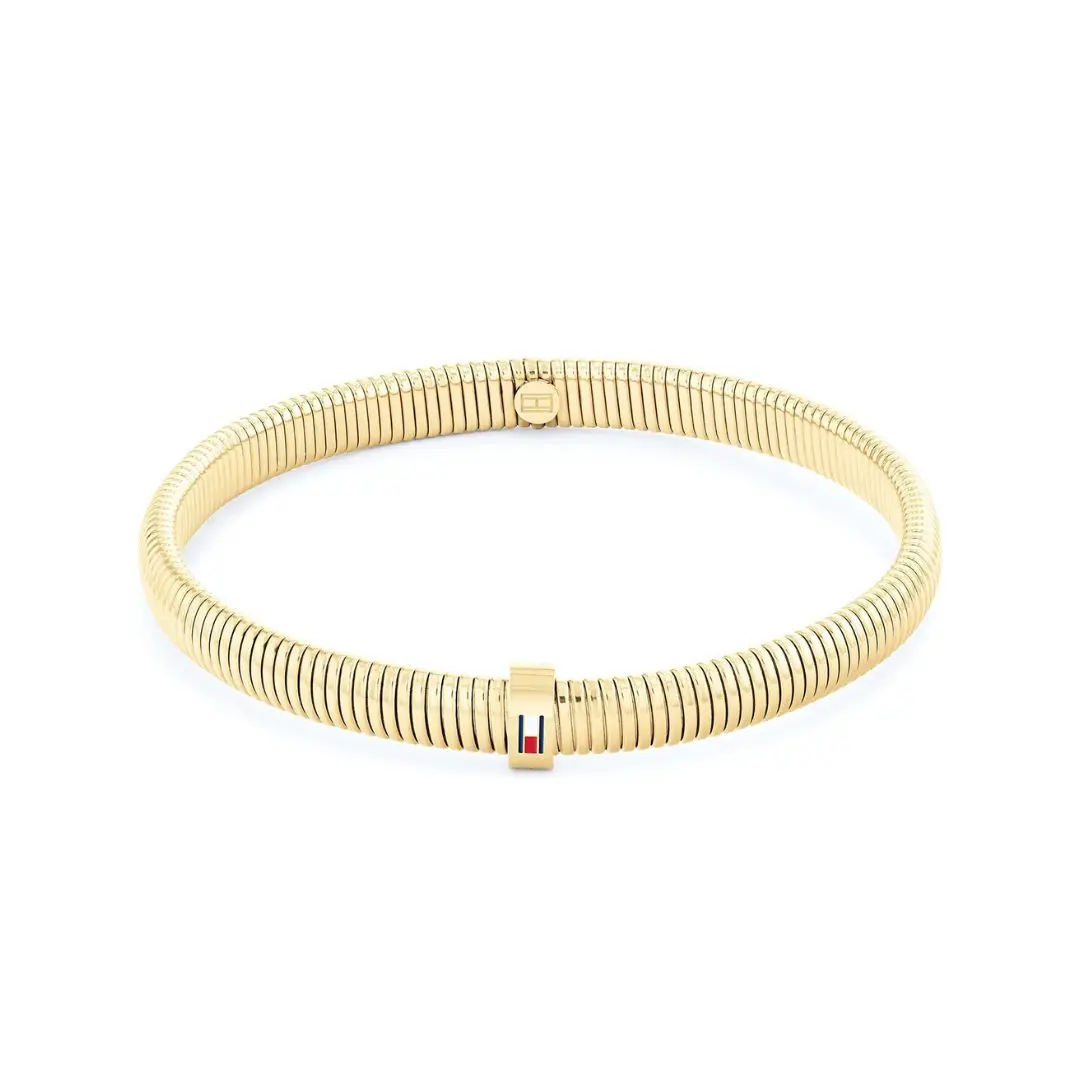 Tommy Hilfiger Gold Plated Stretch Bangle