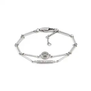 Tommy Hilfiger Two Row Logo silver Bracelet